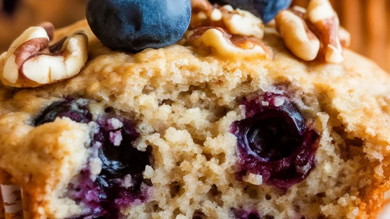 Blueberry Walnut Bran Muffins - Featured