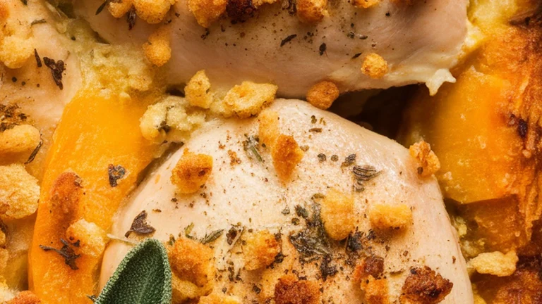 Butternut Squash and Sage Chicken Casserole - Featured