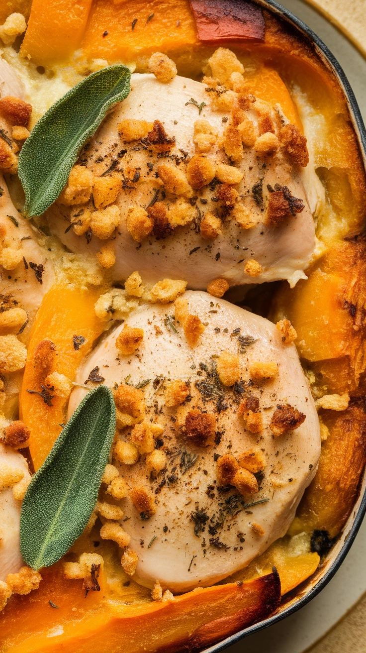 Butternut Squash and Sage Chicken Casserole