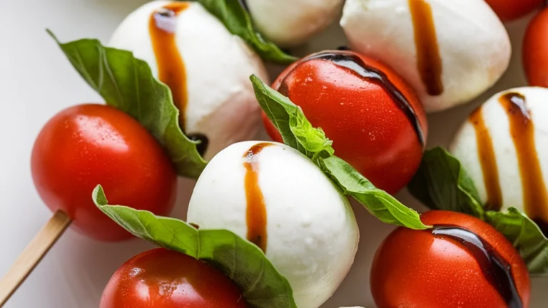 Caprese Skewers with Balsamic Reduction - Featured