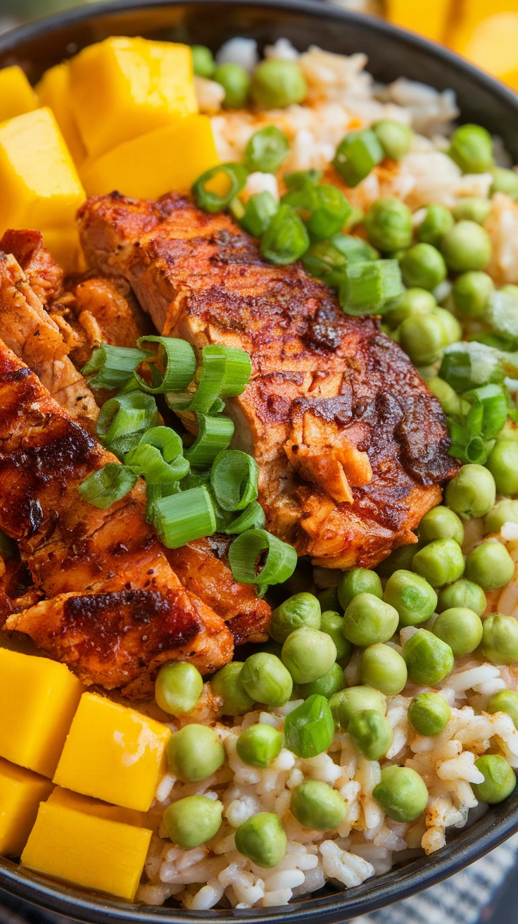 Caribbean Jerk Chicken and Mango Bowl