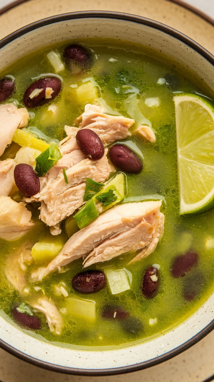 Chicken and Black Bean Lime Soup