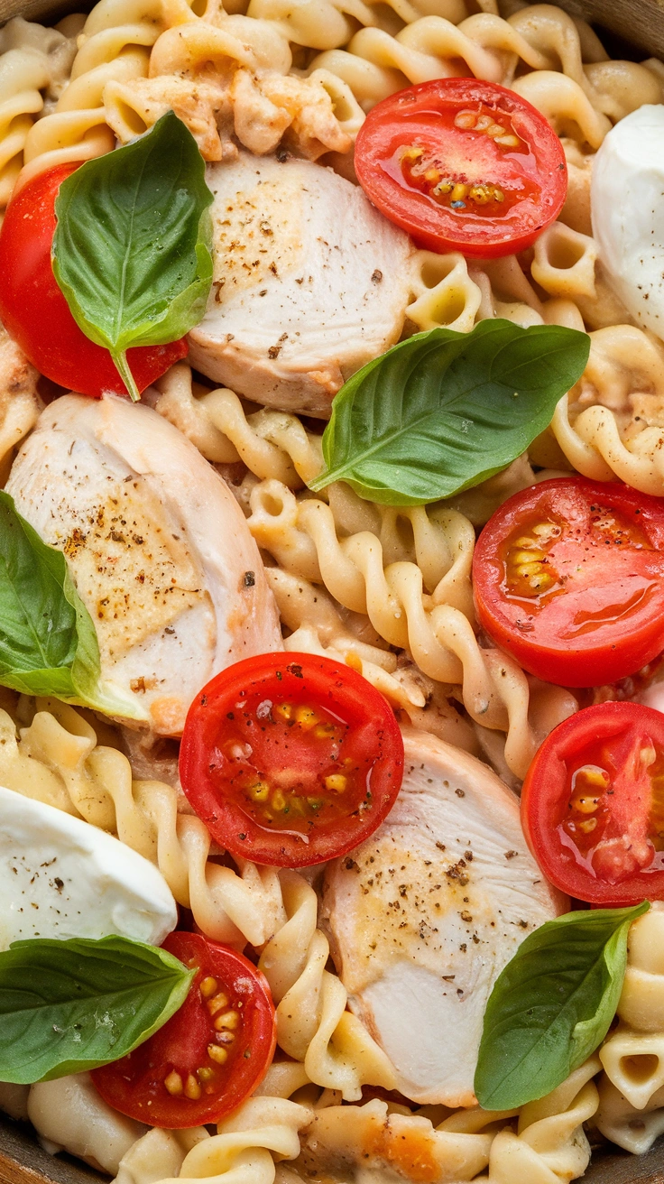 Chicken Caprese Pasta Salad