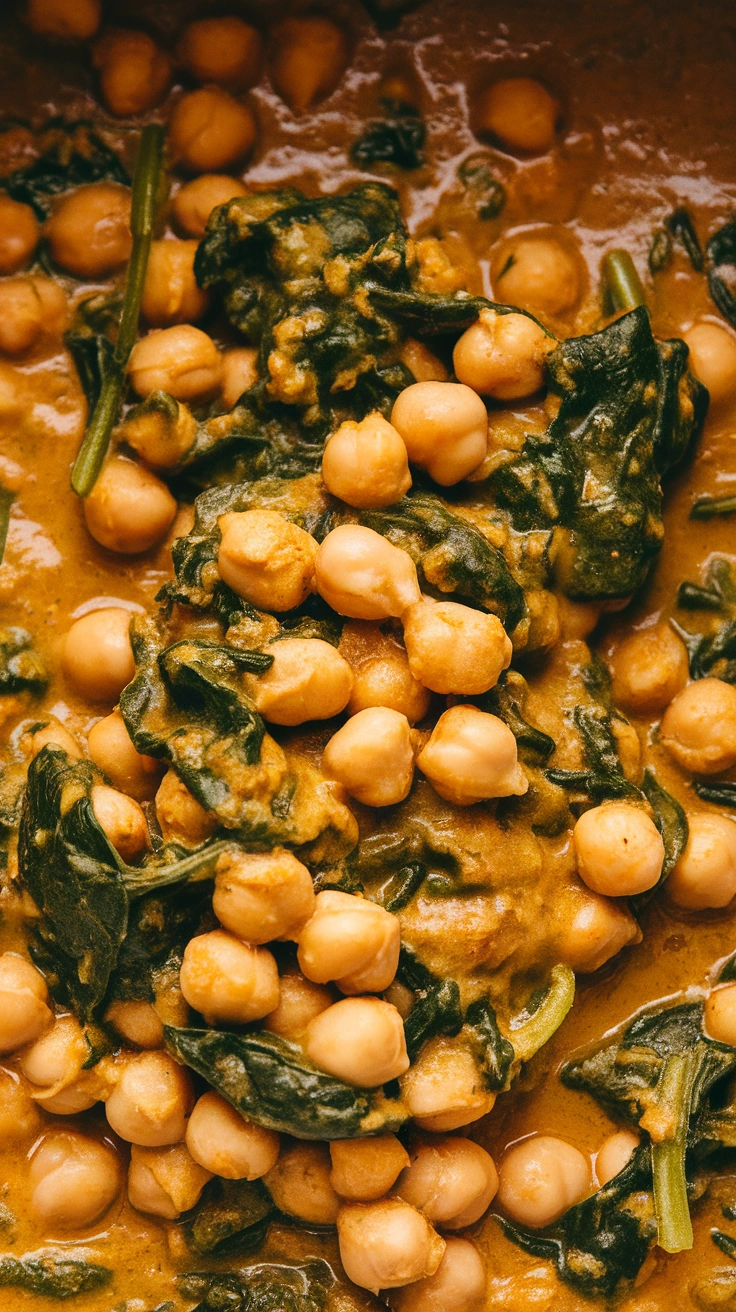 Chickpea and Spinach Coconut Curry