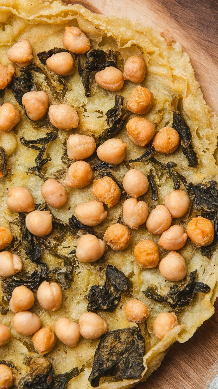 Chickpea and Spinach Socca