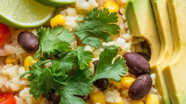 Cilantro Lime Cauliflower Rice Bowl - Featured