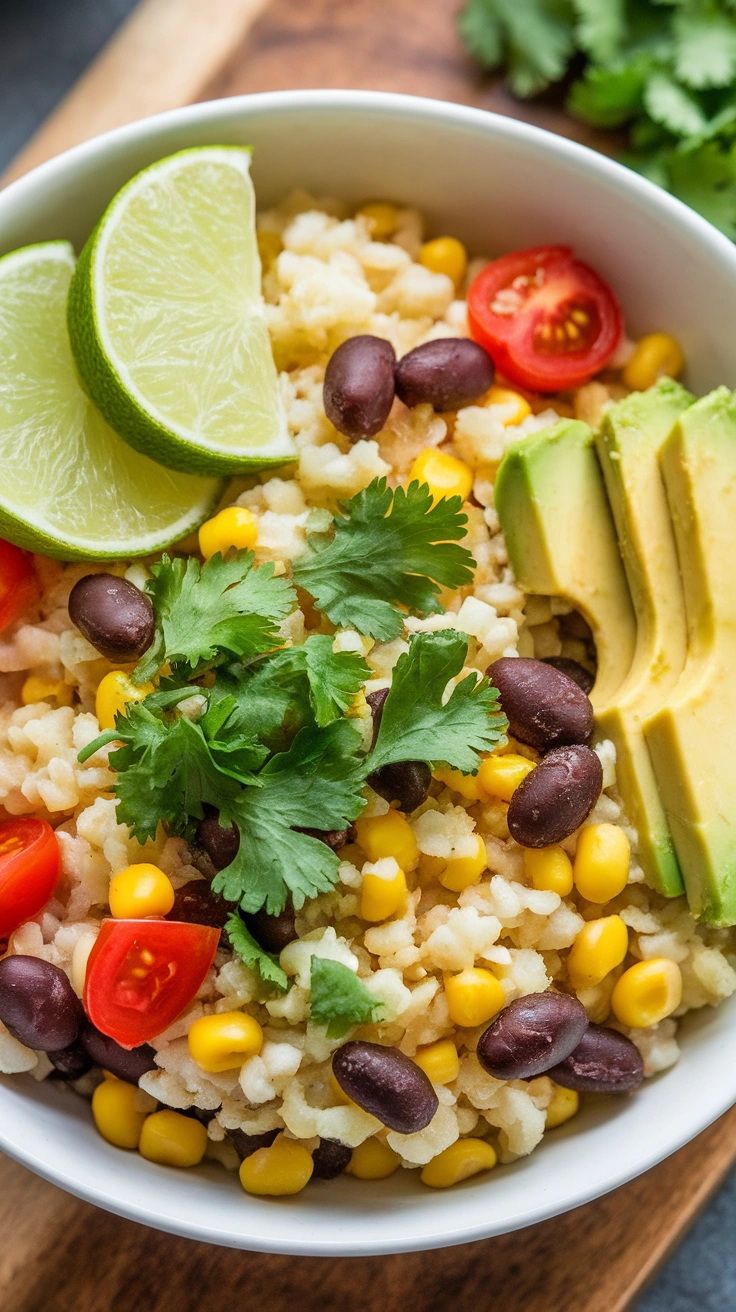 Cilantro Lime Cauliflower Rice Bowl