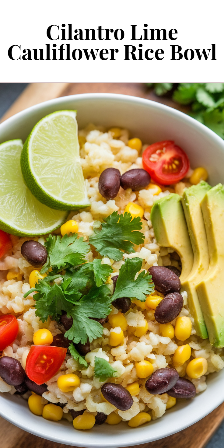 Cilantro Lime Cauliflower Rice Bowl