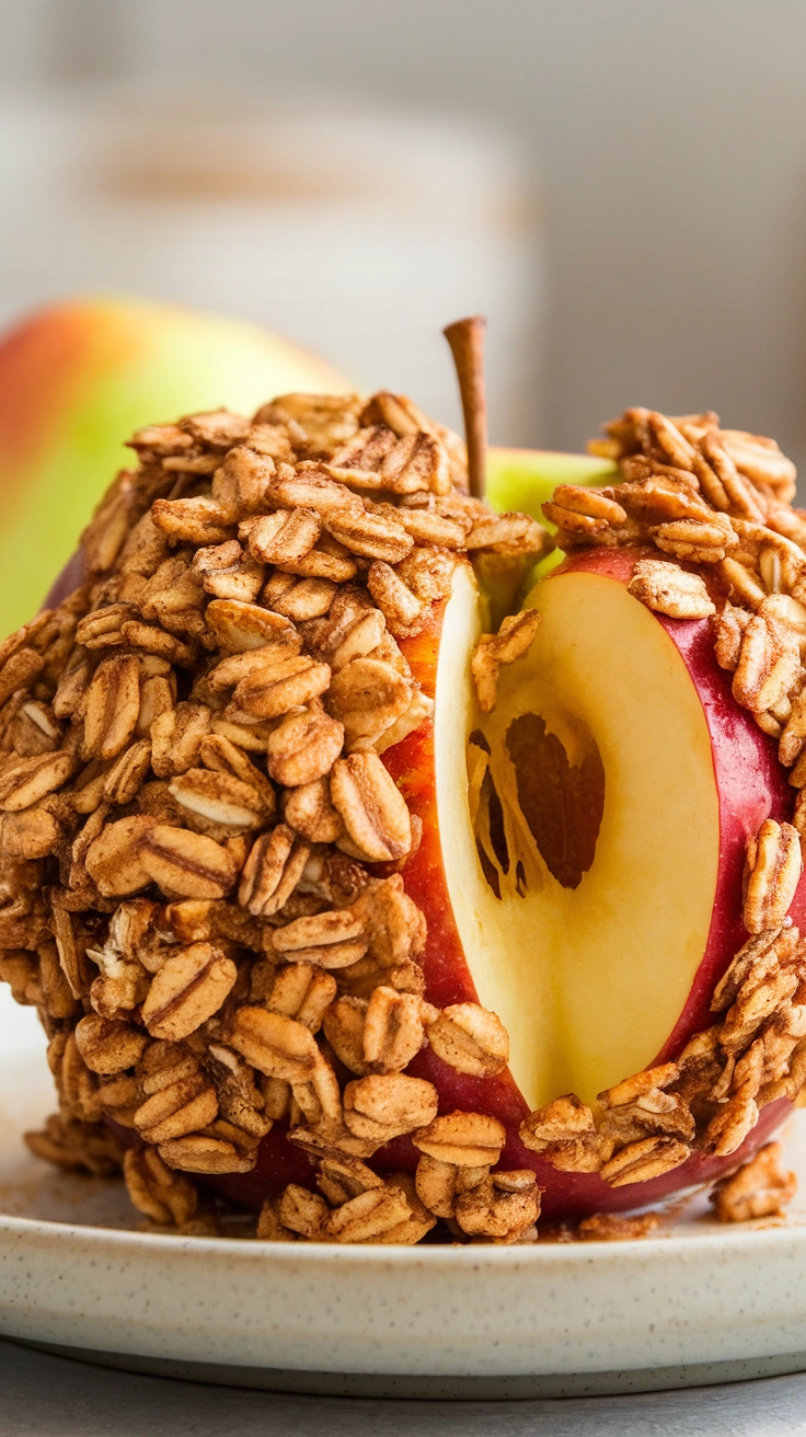 Cinnamon Oat Crisp Baked Apples