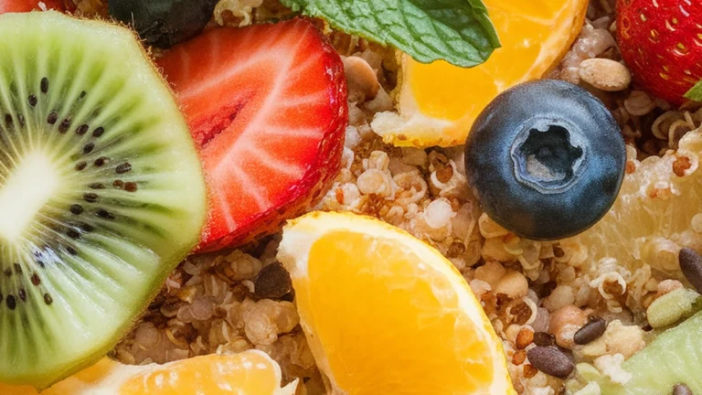 Citrus and Mint Quinoa Fruit Salad - Featured