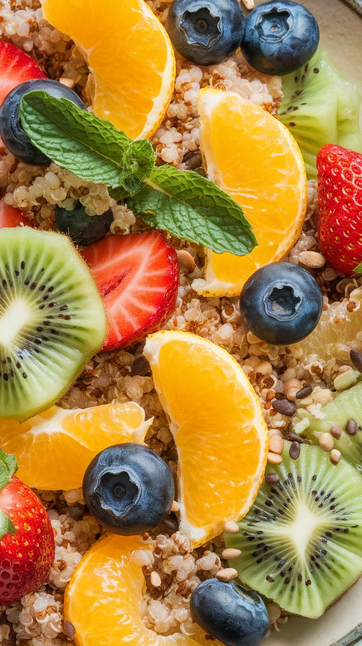 Citrus and Mint Quinoa Fruit Salad