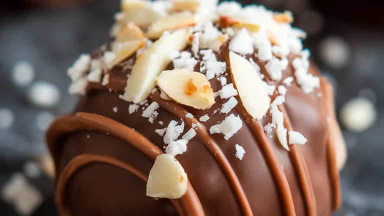 Coconut Almond Chocolate Truffles - Featured