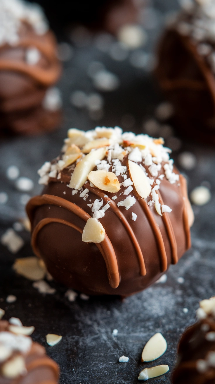 Coconut Almond Chocolate Truffles