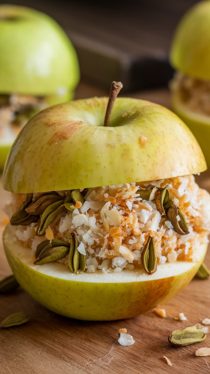 Coconut Cardamom Baked Apples