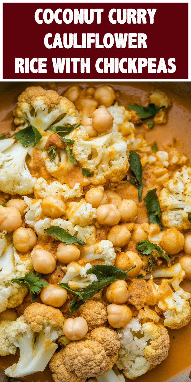 Coconut Curry Cauliflower Rice with Chickpeas