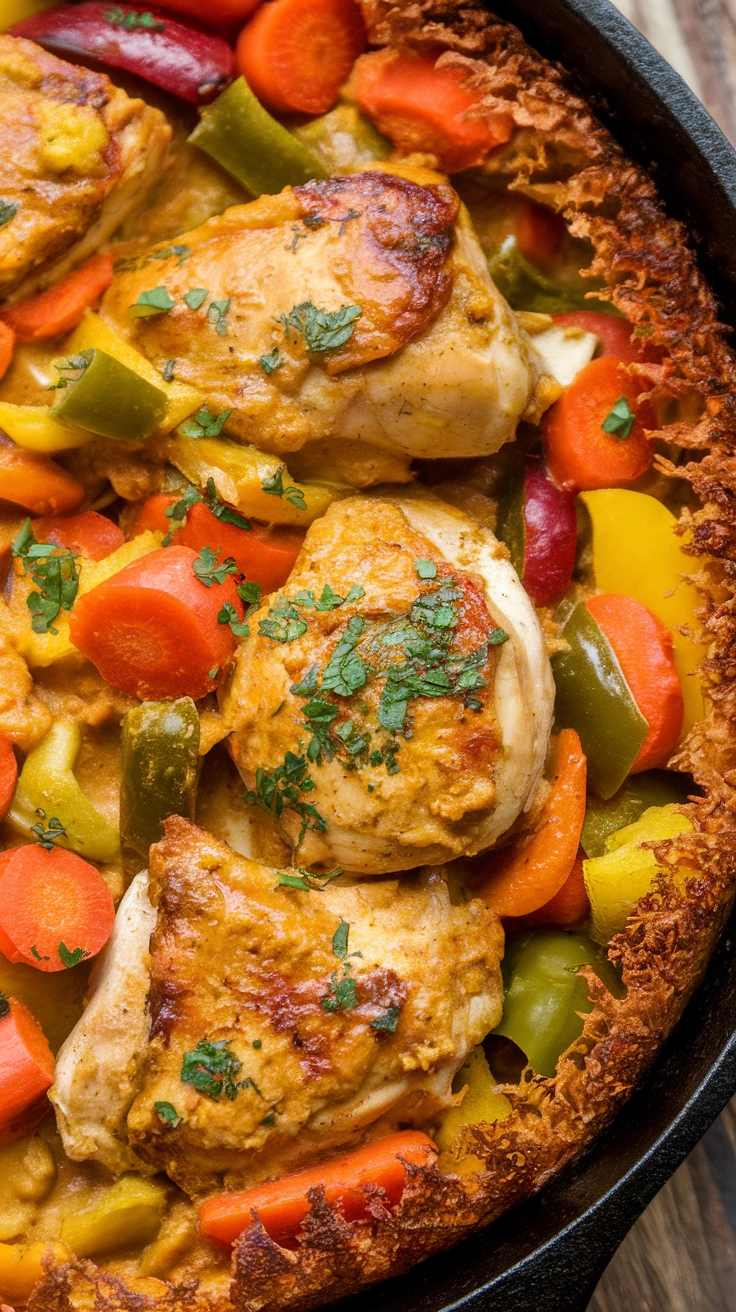 Coconut Curry Chicken and Vegetable Bake