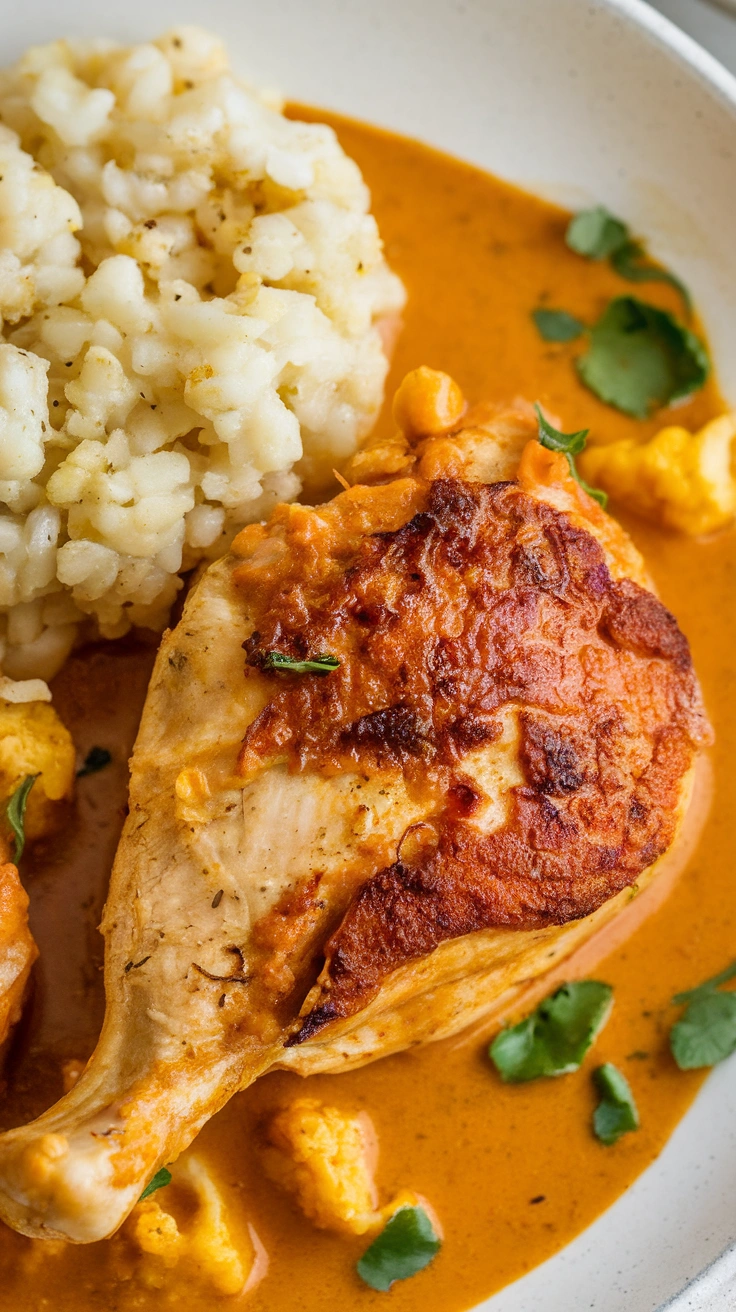 Coconut Curry Chicken with Cauliflower Rice