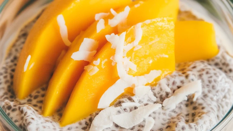 Coconut Mango Chia Pudding - Featured