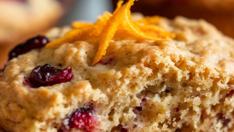Cranberry Orange Whole Grain Muffins - Featured