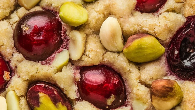 Cranberry Pistachio Chewy Bars - Featured
