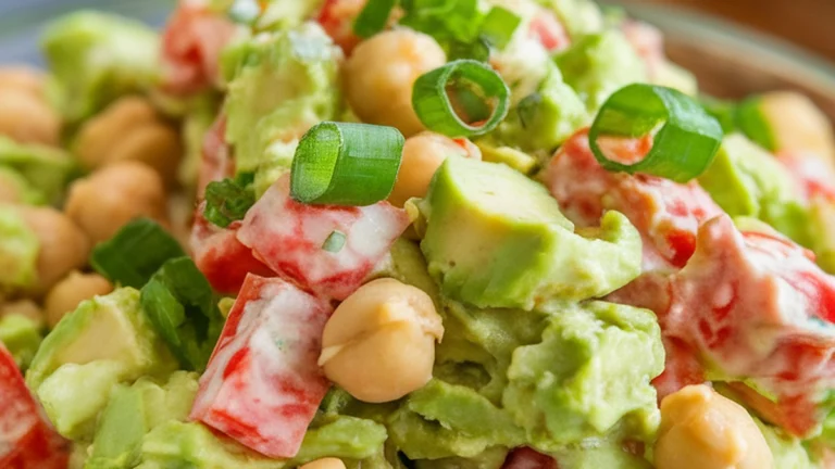 Creamy Avocado and Lime Chickpea Salad - Featured