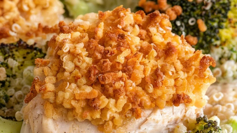 Creamy Broccoli and Quinoa Chicken Casserole - Featured