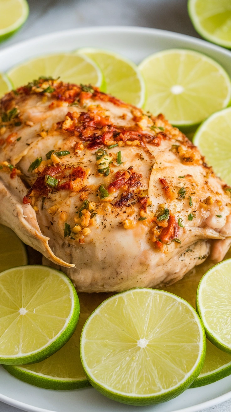 Creamy Coconut Lime Poached Chicken
