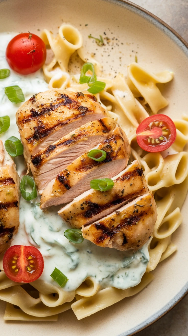 Creamy Greek Yogurt Chicken Alfredo