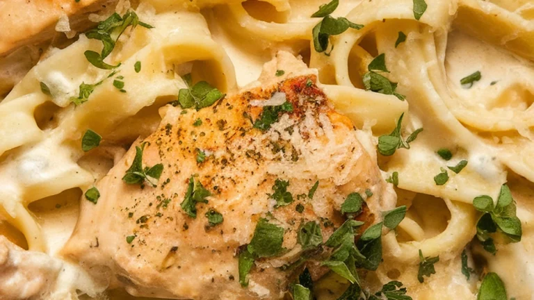 Creamy Greek Yogurt Chicken Alfredo - Featured