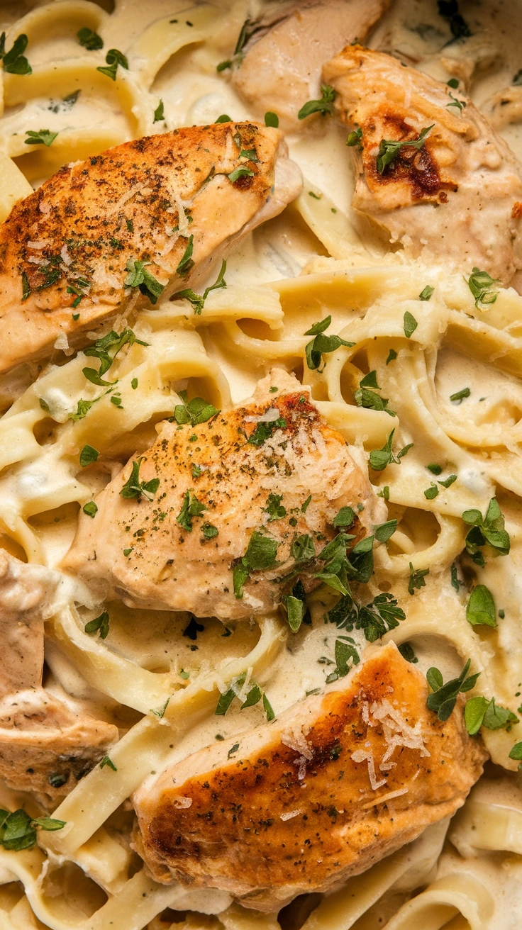 Creamy Greek Yogurt Chicken Alfredo