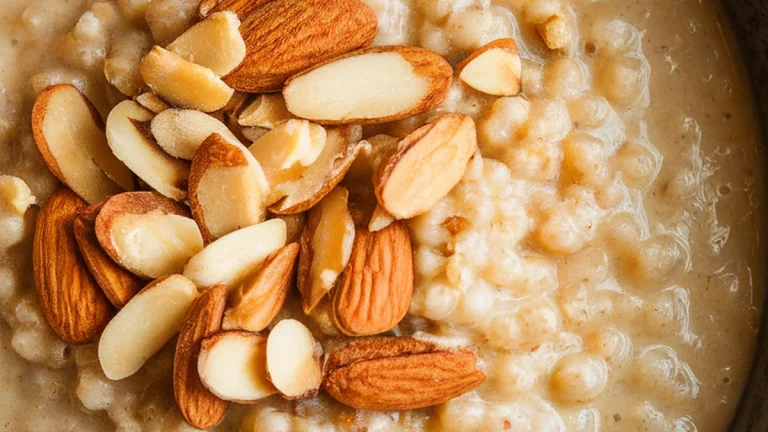 Creamy Millet Porridge with Almonds - Featured