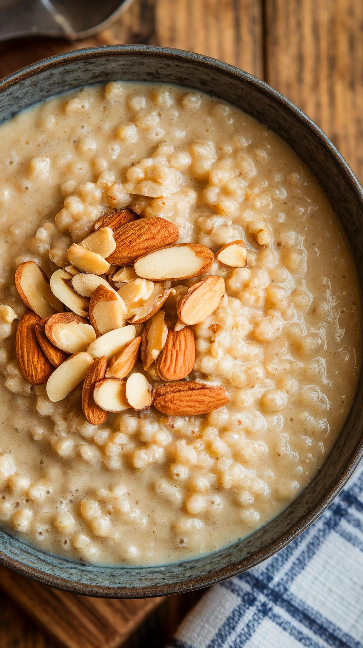 Creamy Millet Porridge with Almonds