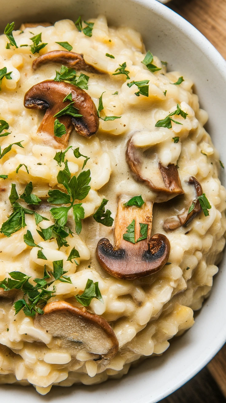 Creamy Mushroom and Herb Cauliflower Risotto
