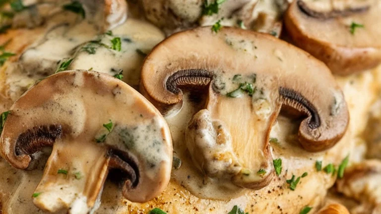 Creamy Mushroom Garlic Chicken Breast - Featured