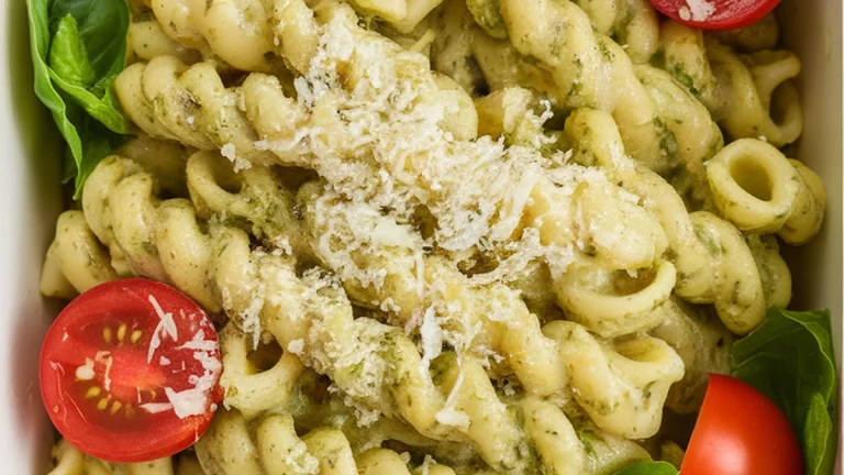Creamy Pesto Pasta Salad Bento - Featured