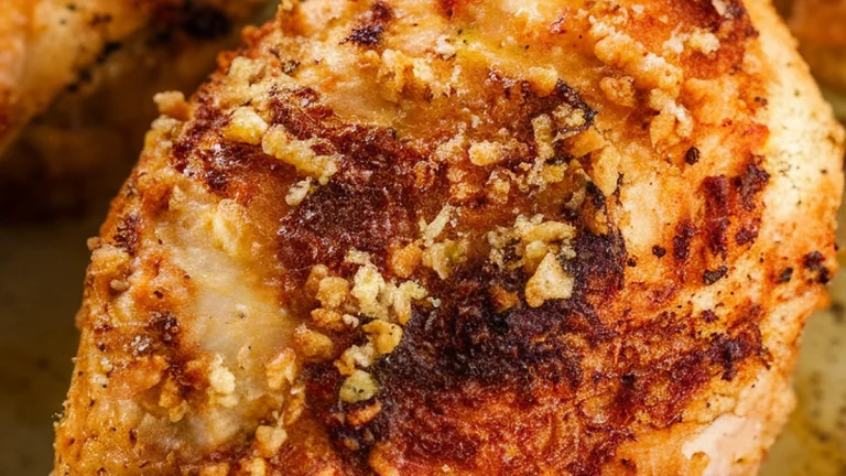 Crispy Oven-Baked Parmesan Garlic Chicken