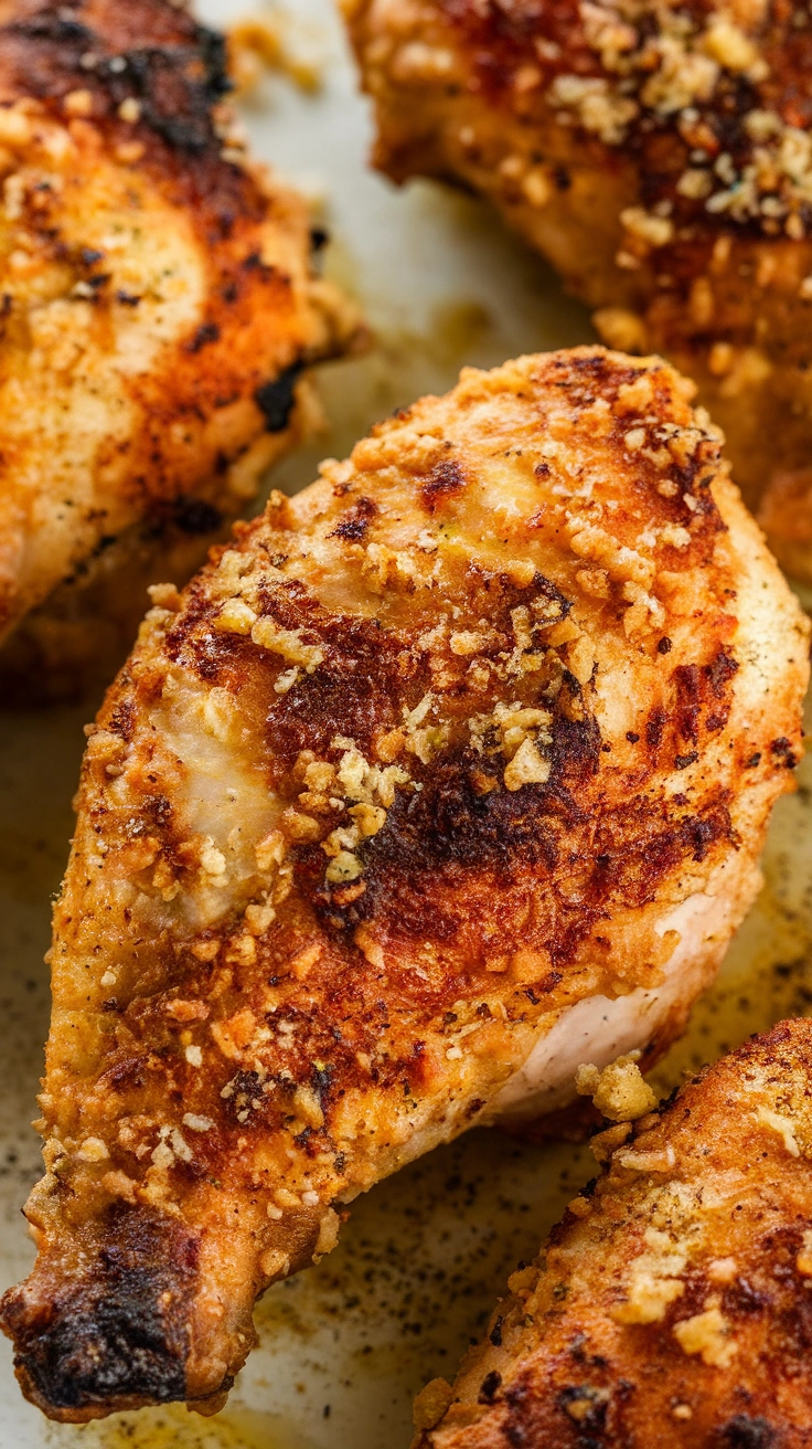 Crispy Oven-Baked Parmesan Garlic Chicken
