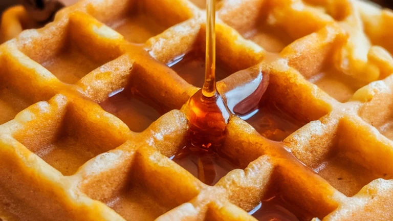 Crispy Pumpkin Oat Waffles - Featured