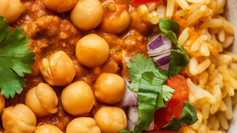 Curried Chana Masala Rice Bowl - Featured