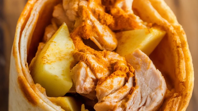 Curried Chicken and Apple Wrap