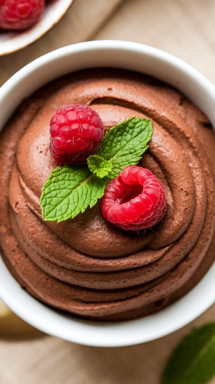 Dark Chocolate Avocado Mousse