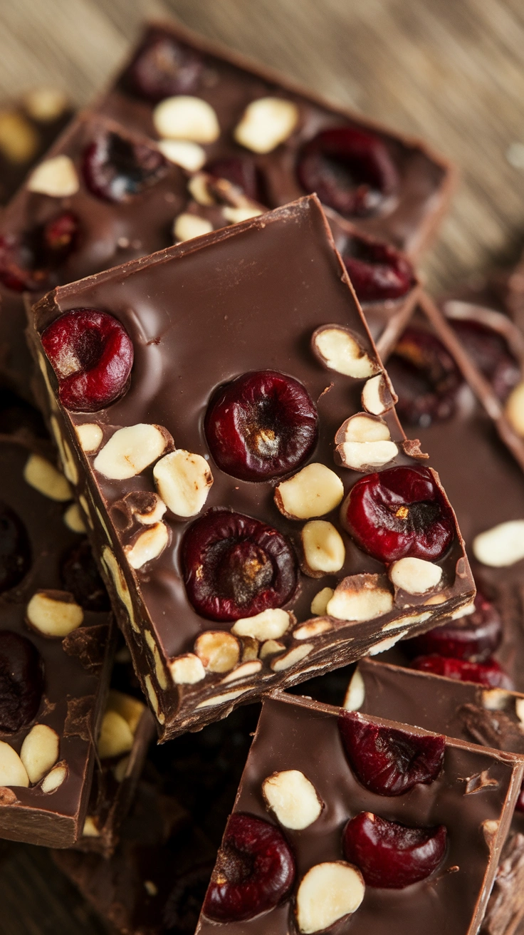 Dark Chocolate Cherry Nut Bars