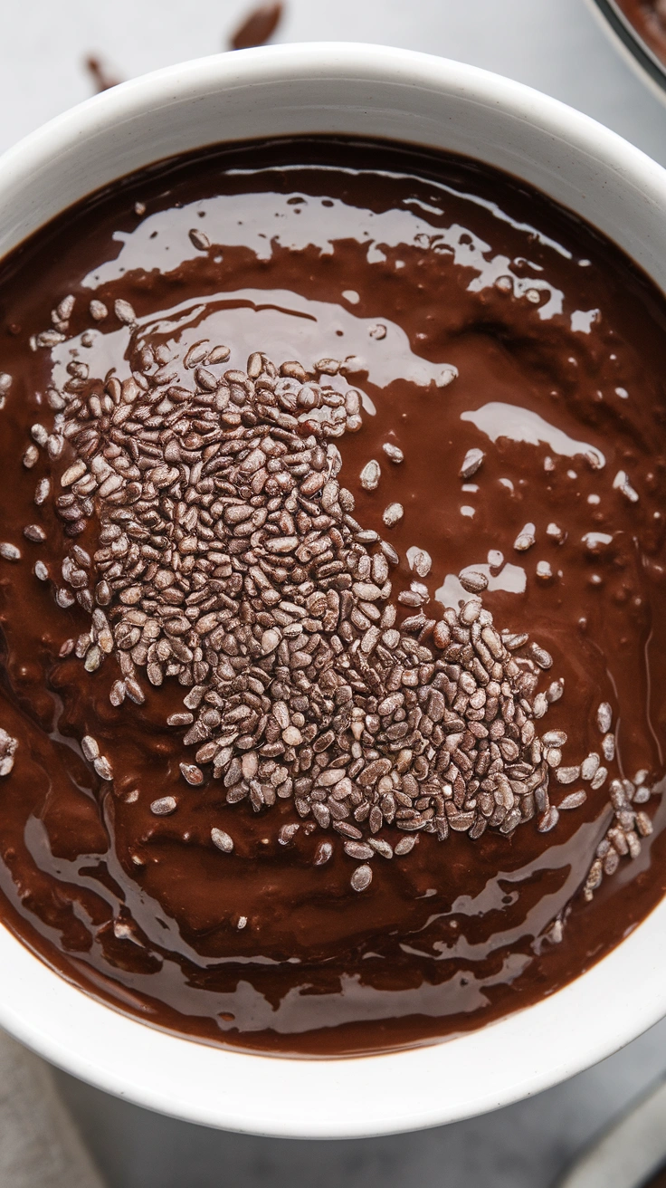 Dark Chocolate Chia Seed Pudding