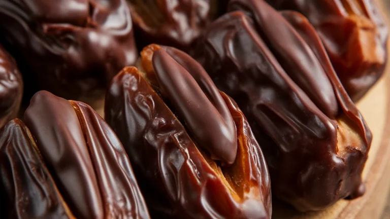 Dark Chocolate Stuffed Dates - Featured