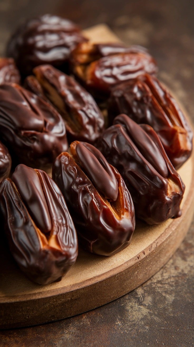 Dark Chocolate Stuffed Dates