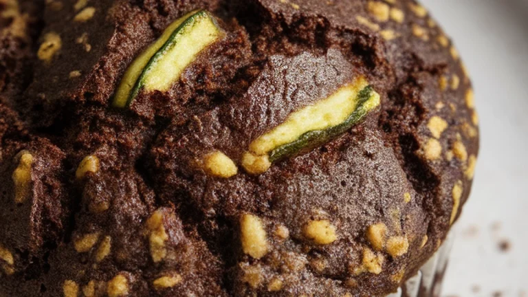 Dark Chocolate Zucchini Muffins - Featured