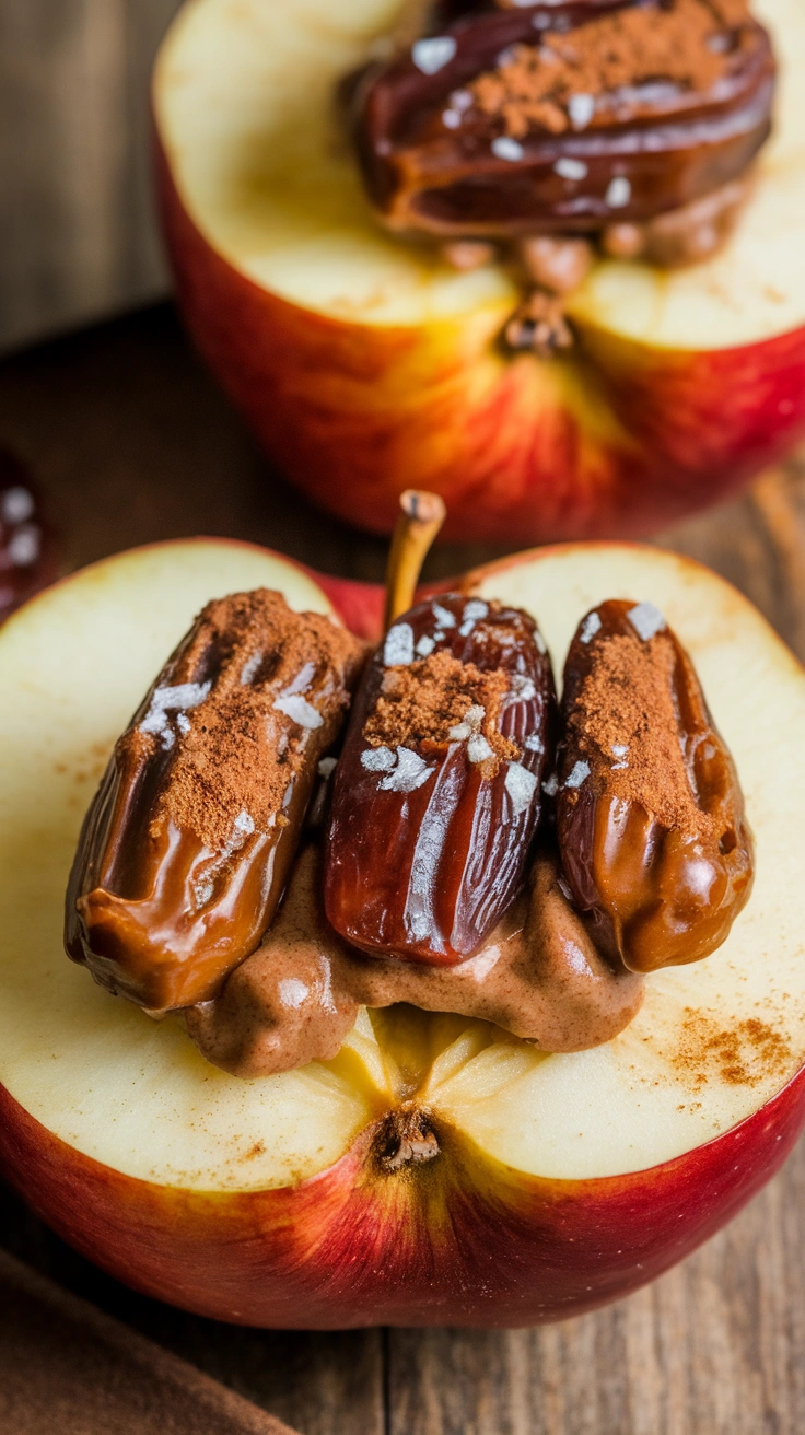 Date and Almond Butter Baked Apples