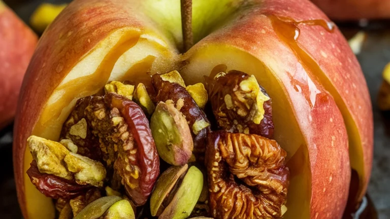 Dried Fig and Pistachio Baked Apples - Featured