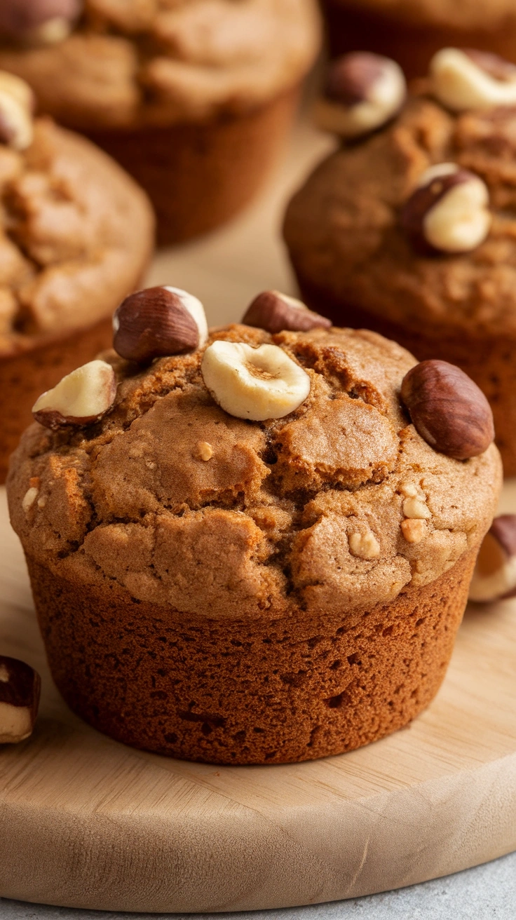 Espresso Hazelnut Spelt Muffins