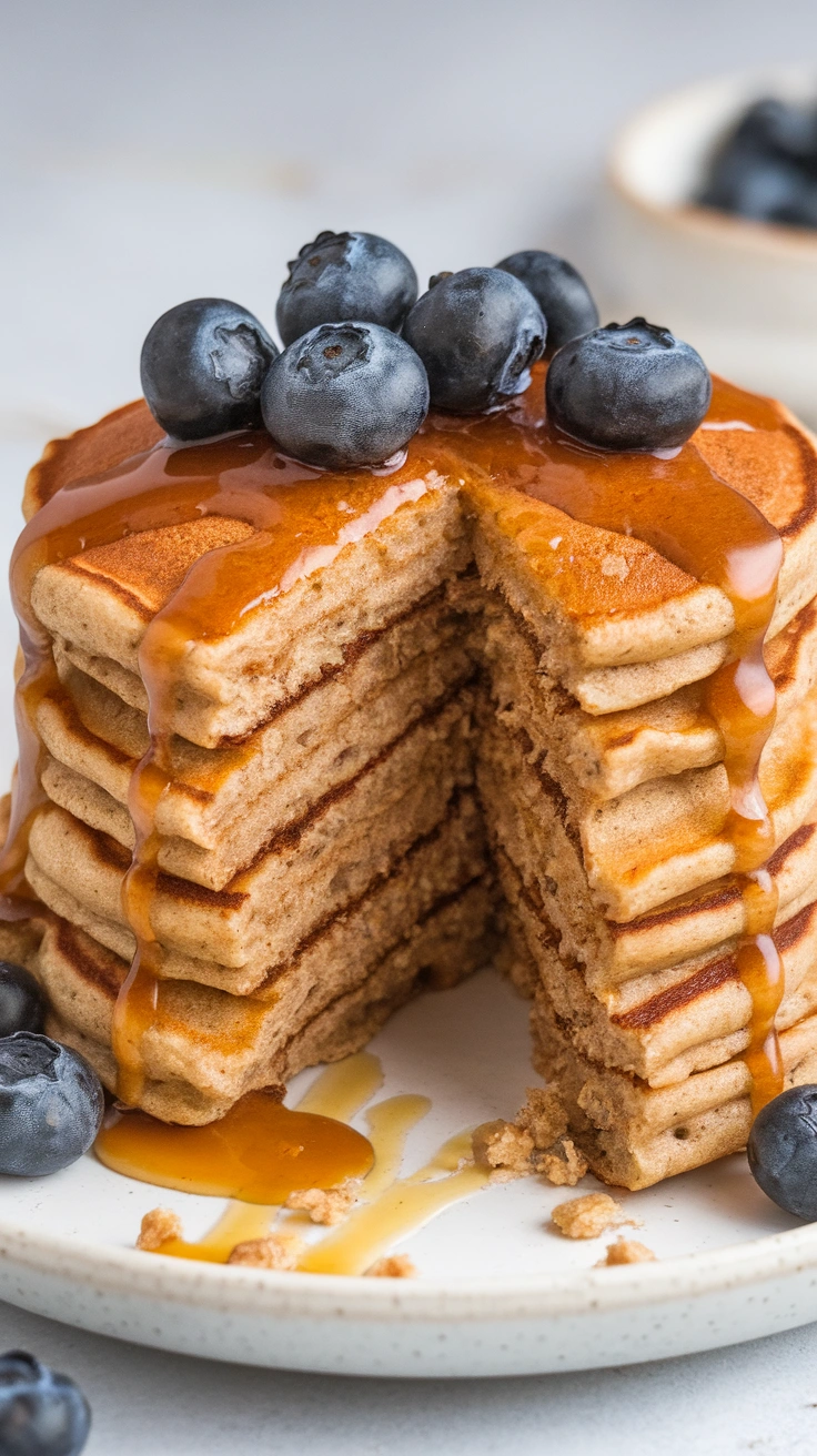 Fluffy Banana Oat Pancakes